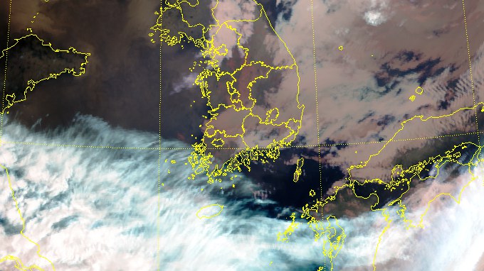 GK2A satellite composite over the Korean peninsula
